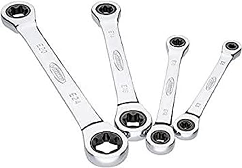 VIGOR Doppel Ratschen-Ringschlüssel V6611/4 ∙ E-Profil ∙ E6 – E24