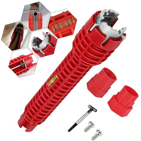 GUOYOU Llave de Fregadero 8 en 1 Multifuncional para Grifos y Tuercas - Herramienta de Fontanería para Lavabo, Baño, Cocina e Inodoro