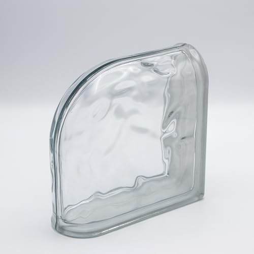 Basic Glasbaustein Wolke klar Doppelendstein, 19x19x8 cm - 1 Stück