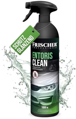 FRISCHER PROFESSIONAL Insektenentferner 1000 ml mit Microfasertuch, entfernt selbstaktiv hartnäckige Insektenrückstände, extra stark, rückstandsfrei, Garantiert Lackverträglich