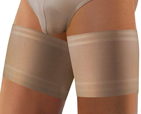 Sesto Senso Hombre Bandas Elásticas Para los Muslos Anti Rozaduras Anti Fricción con Tiras de Silicona Beige XXL 75-80