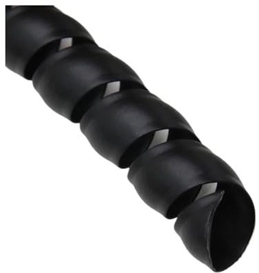 Spirale Cavi Elettrici 1~10m Tubo a spirale avvolgente 8/10/12/14/16/18/20/25/28/30/35mm Nero Manicotto di protezione del cavo Filo Line Organizer avvolgimento flessibile(12mm,2 meters)
