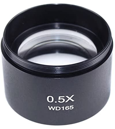 WD165 0,5X hjälpobjekt lins mikroskop kamera för trinokulärt stereo barlow glas
