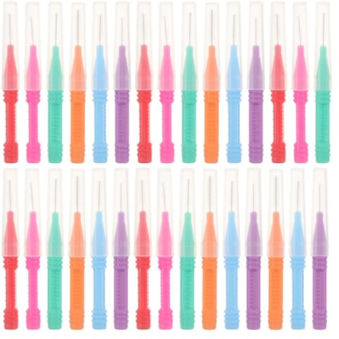 BETOOKY 30 St Tandborstar för Mellanrum Raka Interdentalborstar för Plackborttagning Braces Rengöring Små Mellanrumsverktyg för Resa och Daglig Munvård