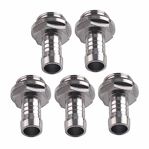 PC Vattenkylningssystem, 6 St Tvåtryckskoppling G1/4 Gängad Hulling Fitting Anslutningsrör för Dator Vattenkylningssystem (9 mm)