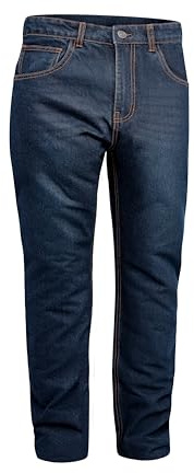 Great Bikers Gear – Jeans protettivi da Motociclista da Uomo con Fodera in aramide, Fodera Protettiva Rinforzata, Protezione per Ginocchia e Fianchi.