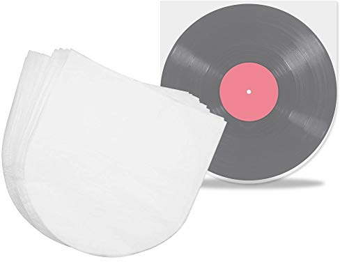 PERFETSELL 100 Stück Schallplatten Innenhüllen Schallplattenhülle Lp Schutzhüllen 12 zoll Antistatisch Vinyl Schallplatten Hüllen Transparent Single Schutzhüllen Plattenhüllen für 12 Vinyl Sleeves