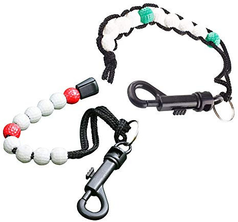 IKAAR 2 Stück Golf Schlagzähler Golf Zubehör Score Counter Zähler Scorer Stroke Counter (Grün + Rot)