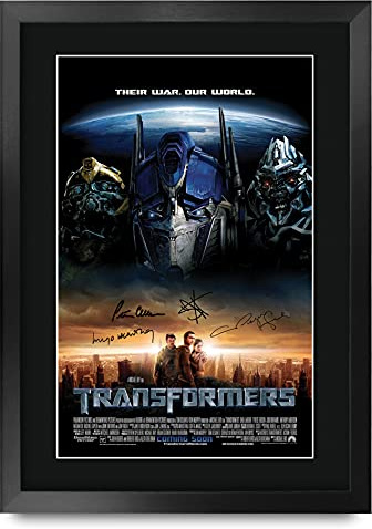 HWC Trading FR A3 Transformers - Póster impreso con autógrafo firmado para fanáticos de la película, A3, enmarcado