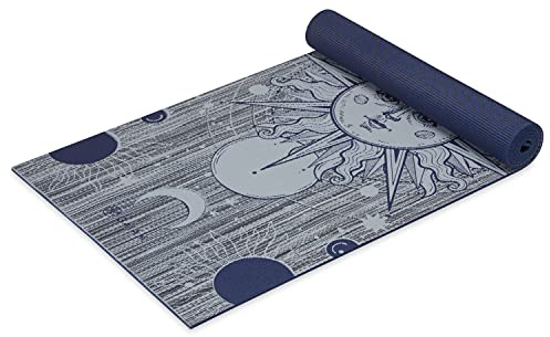 Gaiam Yogamatte – Premium 6 mm Druck, wendbar, extra dick, rutschfeste Übungs- und Fitnessmatte für alle Arten von Yoga, Pilates und Boden-Workouts – ätherische Schönheit