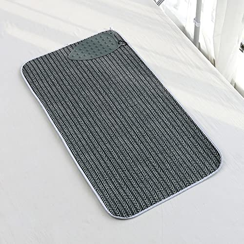 Paño de planchado funda tabla planchar manta para planchar en mesa mesa planchar Adecuado para lavadoras, secadoras, escritorios, encimeras, tablas de planchar en espacios pequeños ( Color : Black , S