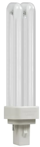 Crompton Lamps LED PLC 5W G24 Double Turn D-Type Direct to Mains (13W Equivalent) 3000K Warm White Opal 680lm 2-Pin Universal 2-pin CLD Biax-D Dulux-D Lynx-D PL-C Light Bulb