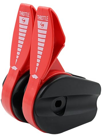 POFET 2 Piezas Interruptor de Acelerador de cortacésped Universal Palanca de Empuje Manual Mango de Control Interruptor de Combustible para cortacésped de 4 Tiempos Rojo