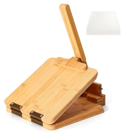 Pressa manuale per tortillas in legno con accessori Facile da usare Gnocchi Piastra di pressatura della pelle Forniture da cucina