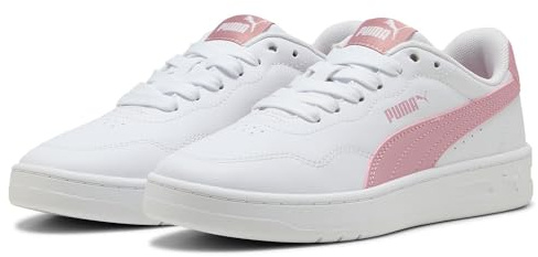 PUMA Court Lally JR Sneaker, White-Poised Pink, 39 EU