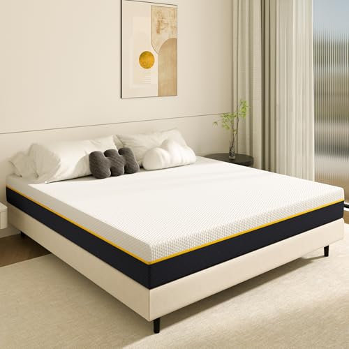 DEWINNER Matelas 140x200x17cm, Matelas en Mousse à Mémoire de Forme et Matériau Bambou, Fermeté Moyenne,Soutien Parfait, Respirant, Hypoallergénique, avec Housse Amovible et Lavable