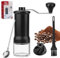 Samamoca Manuelle Kaffeemühle mit Kaffeelöffel, 30-stufig einstellbar, Hochpräzises Keramik-Kegelmahlwerk, Tragbar für Espresso, Pour Over, French Press, Moka-Kännchen, Cold Brew, Camping und Zuhause