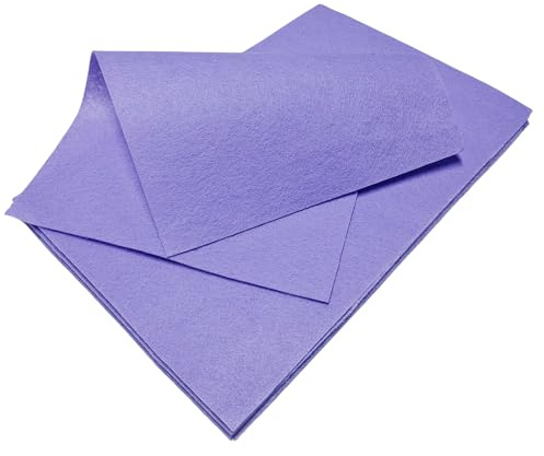Jtnohx lila filtark, mjukt färgfiltyg för hantverk, 12 st 1 mm tjockt 20x30 cm för hantverk, DIY och sömnadsprojekt