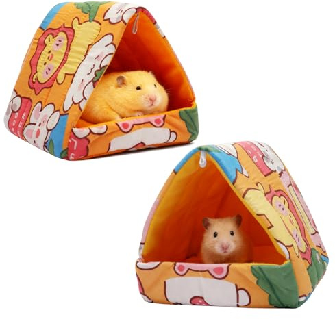 Maison pour Petits Animaux – Nid Douillet en Coton XL, Lot de 2, Chaud et Facile à Nettoyer, utilisable Suspendu ou posé – Idéal comme Maison Cochon d'Inde, Panier Lapin et Accessoires