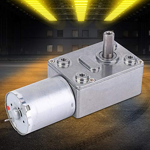 SIXRUN Motoriduttore 24 V CC con Ingranaggi Sferici Accurati, Motore di Riduzione della velocità a Basso Rumore Ad Alta Torsione per Macchina per Nidificazione di Cappe Cucina Attrezzatura (24 V,