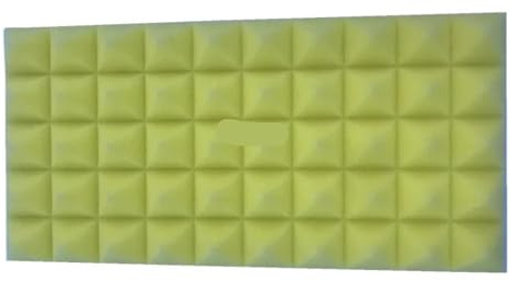 6Pcs 50x25x5cm Studio Acoustic Foam 3D Pyramid Soundproof Sound Insulation Treatment Panels Dampening for Car, Studio, Home(Yellow)