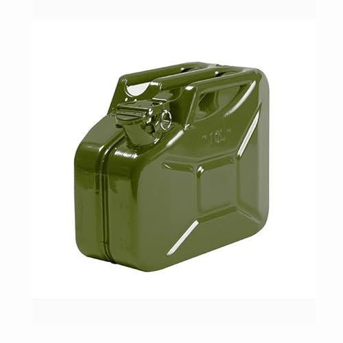 10 Litre Vert Jerrican pour Carburant Essence Diesel Etc - Design Compact