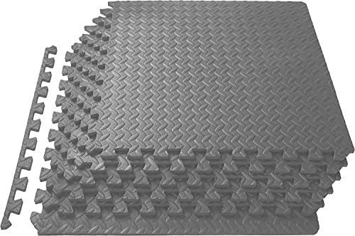 Meisterhome 60x60x1cm Schutzmatten Set Puzzlematte Bodenschutz Matte - Puzzle Bodenschutzmatten Unterlegmatte | Fitnessmatte Turnmatte Sportmatte Trainingsmatte (Anthrazit, 15 Stück)