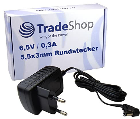 Trade-Shop 6,5V 0,3A Netzteil/Ladegerät kompatibel mit Siemens Gigaset SX450 SX455 SX670 SX675 SX680 SX685 SX790 SX795 SX810 SX810A ersetzt SNG 35-A