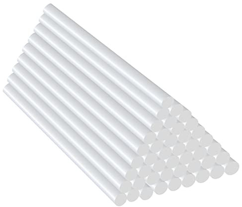Lot de 200 Bâtons de Colle à Chaud Ø 7 x 100 mm, Bâtons de Colle Chaude pour Pistolet Électrique, Bâtonnets de Colle Transparents pour Travaux & Loisirs Créatifs
