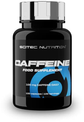 Scitec Nutrition Caffeine, Caféine anhydre contenant des Capsules de Complément Alimentaire, 100 Capsules