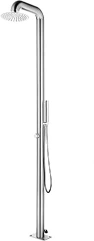 vidaXL Gartendusche 225 cm Edelstahl