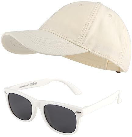 MK MATT KEELY Gorra Niño Gafas de Sol Niña 3-10 Años Set 2 Piezas Gorra Béisbol con Visera Protección UV Infantiles Verano para Regalos