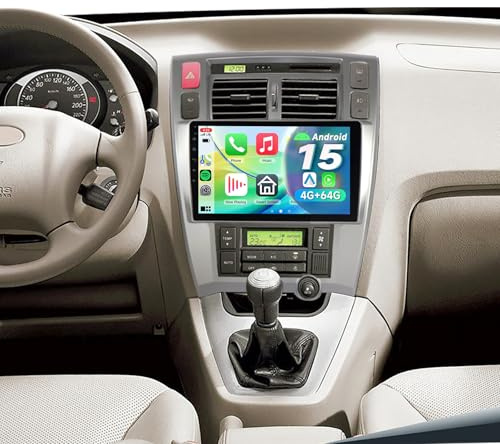 ACAVICA Radio Android 15 de 4 + 64 GB para Hyundai Tucson ix35 LM 2010-2015 de 10,1 pulgadas con navegación GPS inalámbrica Carplay Android Auto WiFi 6.0, Bluetooth 5.4, funciones de volante