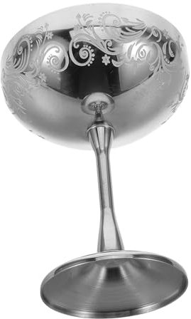 LIFKOME Vaso De Postre Inoxidable Copa Vintage Decoración De Copas Diseño Floral