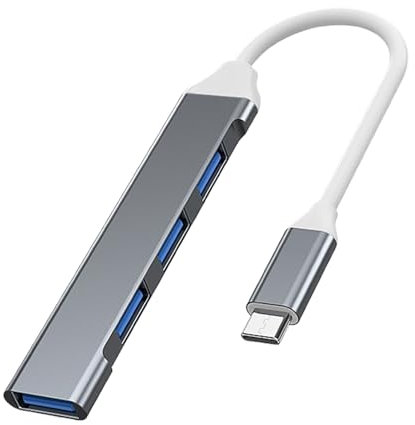 Hub USB 3.0, 4 porte USB ultra sottile, hub di estensione splitter USB-A, prolunga USB per tastiera, splitter ad alta velocità per desktop, laptop, notebook, unità flash, disco U