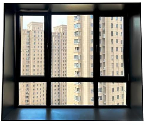 Window Sill Cover Stainless Steel Windowsill Ledge Protectors, Heavy Duty Windows Sill Guard Board For Window Frames, Black Window Countertop Panels For Balcony(80×30Cm (31 1/2×11 3/4))