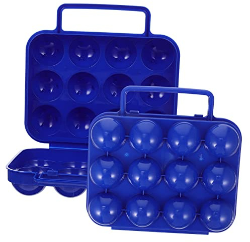 HOMSFOU 2pièces Boîtes à Œufs Portables avec Compartiments pour Rangement Maison le Camping Pique-niques