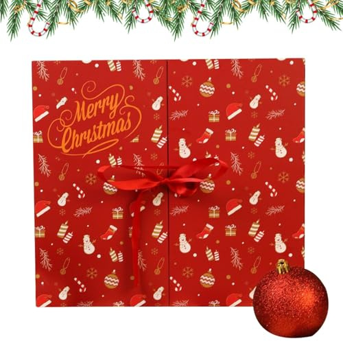 Boîte Calendrier De L'Avent | Décoration D'intérieur Vide Pliable,Boîtes Vierges Pour Décompte De L'Avent,Pour Bonbons Jouets Snacks Cheminée Fêtes Famille