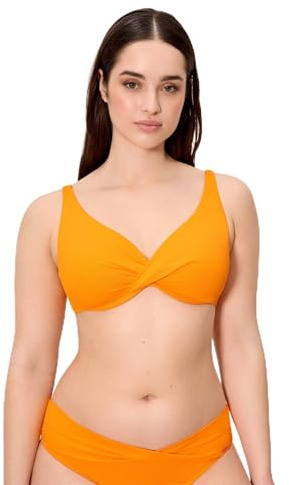 YSABEL MORA. Top Bikini Reductor Micropiqué Copa C. con Aro y Sin Relleno. Tirantes Regulables Multiposición. Colección Vanila.