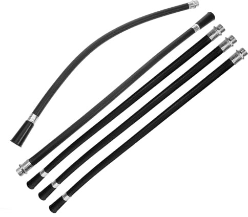 GALPADA Set 5pezzi Tubo Flessibile per Estintore Spray Antincendio in Plastico Nero, Ugello Spray Estintore Facile da Usare per Estintori 4kg