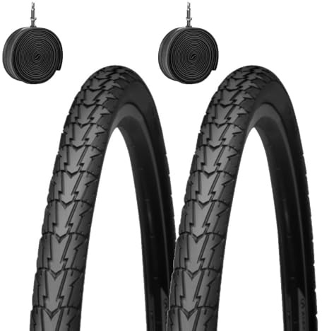 2 neumáticos de bicicleta 28 700 x 35 + cámaras de aire neumáticos negros 28 1 5/8 3/8 (37-622) para bicicleta City Bike Trekking 28