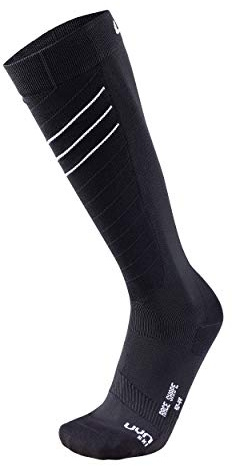 UYN Dam SKI Race Shape Socks skidstrumpor, svart/vit, en storlek