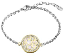LOTUS STYLE Pulsera Acero Inoxidable Mujer LS2179-2/2 - Sofisticado Brazalete con Pulido y Acabado Refinado - Special Prices - Pulsera Dorada 20,3 cm - Regalo Cumpleaños, Aniversario, Ocasión Especial