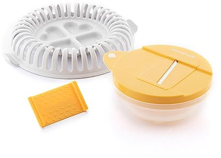 InnovaGoods® Mikrowellen-Chipset mit Mandoline und Chipit-Rezepten, bereiten Sie schnell und einfach köstliche Kartoffelchips zu, ideal für Zuhause und Partys.