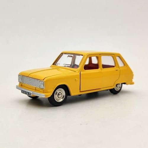 1:43 Atlas Dinky Toys 1416 para Renault 6 Amarillo Diecast Modelo Juguetes Coche Colección Limitada Auto Regalo