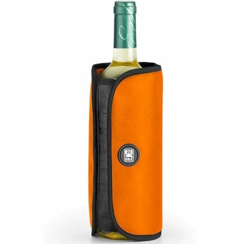 BRA | Funda enfriadora Botellas de Vino o Cava, Tejido Impermeable | Ajuste elástico lateral, granate