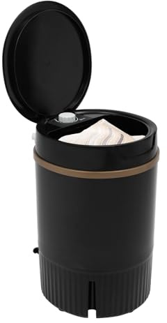 XUEMANSHOP Minitvättmaskin, 4,5 L, 260 W, Bärbar Tvättmaskin med Dehydreringskorg, Resetvättmaskin, Centrifug, för Lägenhet, Hotell, Husbil, Sovsal, Camping (Svart)