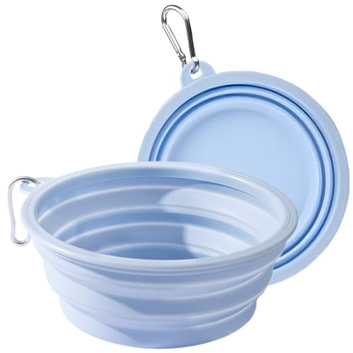 JEYORZY 1 Piezas Bebedero Plegable Perro, comedero portátil para agua para perros con cierre, comedero para gatos y mascotas, para viajes, senderismo, 350ml