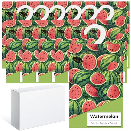 14pcs Profuma Armadio Vestiti, Profumatori Armadio e Cassetti, Profumatore Auto, Profumo Aromi Sacchetti Lavanda Profumati per Armadio Cassetti Armadietti, Scarpiera Deodorante Armadio (Anguria)