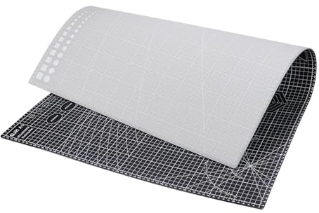 Självläkande Symatta, Roterande Skärmatta A1 PVC 35,43 X 23,62 Tum Svart Med Grått